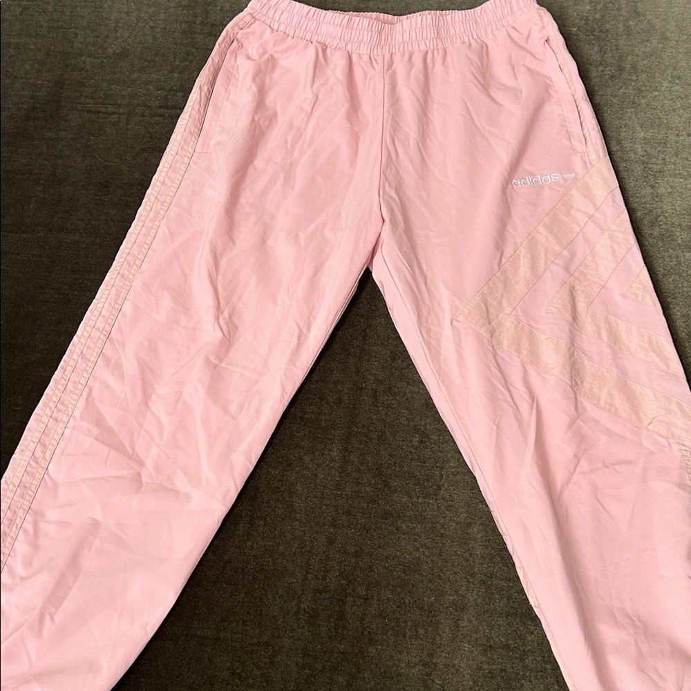 Adidas pink joggers/ track pants